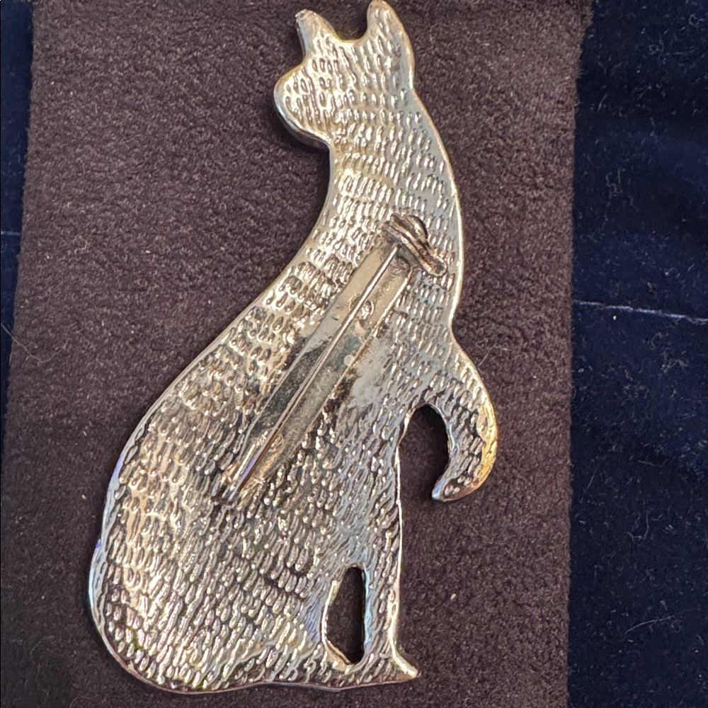 PARK LANE CAT two toned art deco pin 🐈‍⬛ - Picture 6 of 7